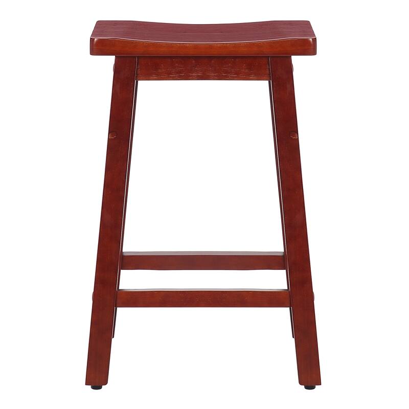 Tylor 29" Saddle Seat Solid Wood Bar Stools (Set of 2)