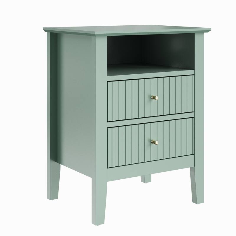 Nightstand with 2 Drawers, Set of 2