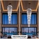 preview thumbnail 7 of 19, KAYLA 125 in. 20-Light Gold Crystal Chandelier- High Ceiling Lighting Fixture - 78.7in
