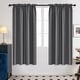 preview thumbnail 12 of 85, Deconovo Solid Rod Pocket Curtain Panel Pair, Set of 4 Panels 38x63 Inch - Dark Grey
