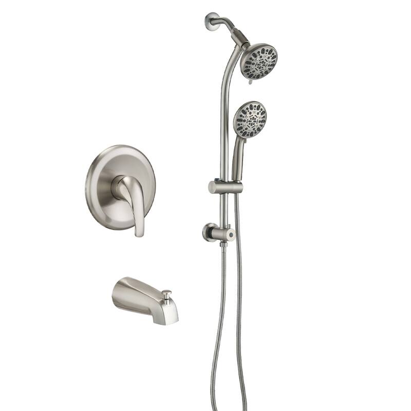 Tool-Free Shower Combo 7-Spray 1.8GPM - Brushed Nickel