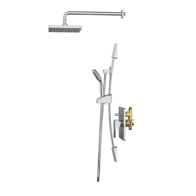 Belanger KIT-QUA130CCP Pressure Balanced Square Shower System from Wall