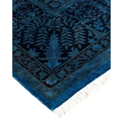 Fine Vibrance, One-of-a-Kind Hand-Knotted Area Rug - Blue, 6' 2" x 10' 5" - 6' 2" x 10' 5"
