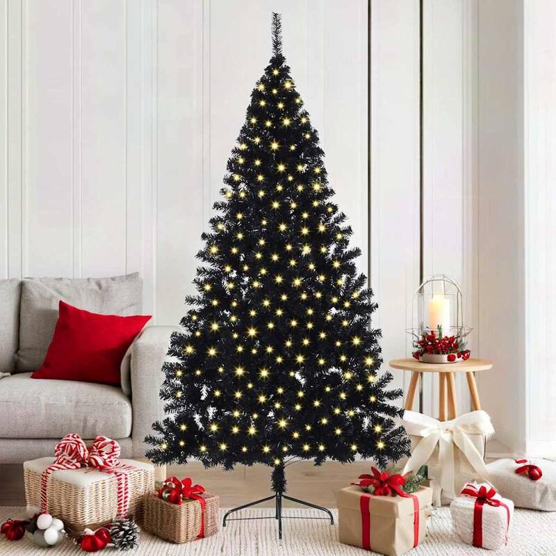 vidaXL Christmas Tree - Black 70.9" without balls - 6 Foot