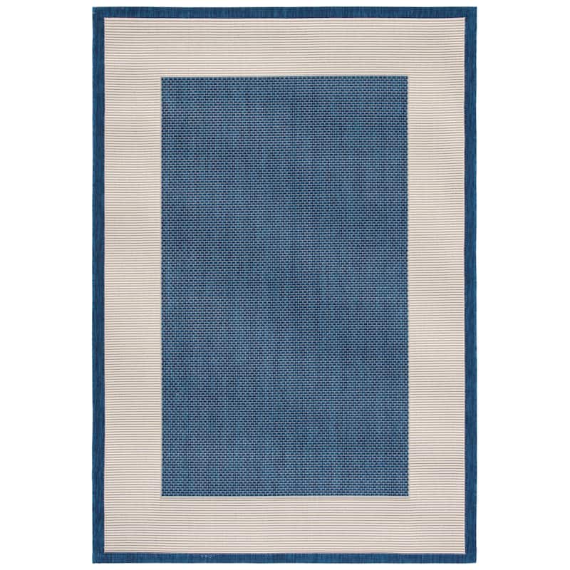 SAFAVIEH Courtyard Sherrie Border Indoor/ Outdoor Waterproof Patio Backyard Rug