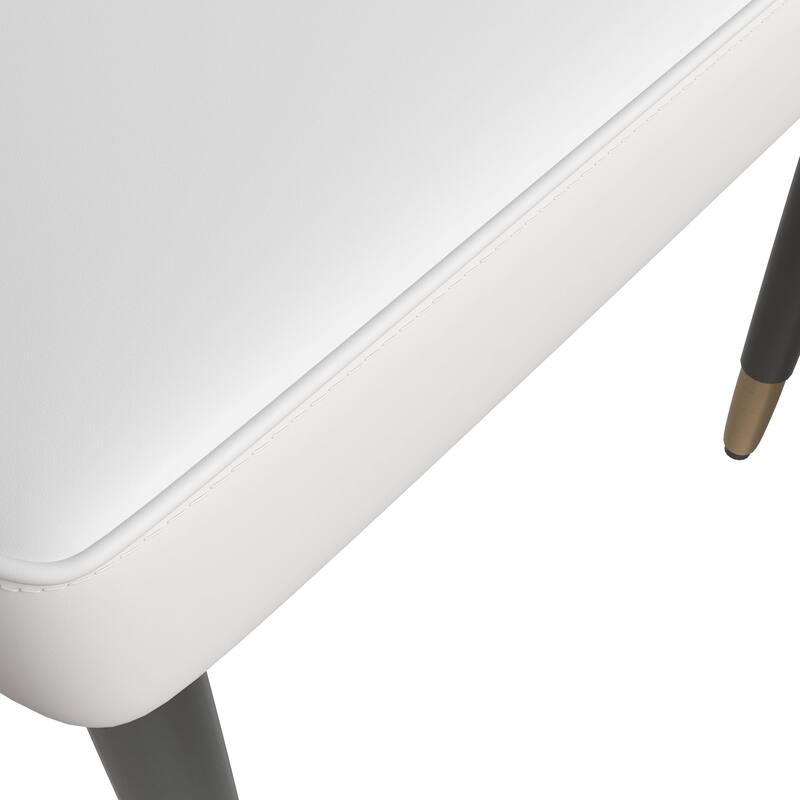 Allure Modern High-back Fabric or Leather Upholstered Accent Dining Chair with Solid Oak Wood Legs (Set of 4)