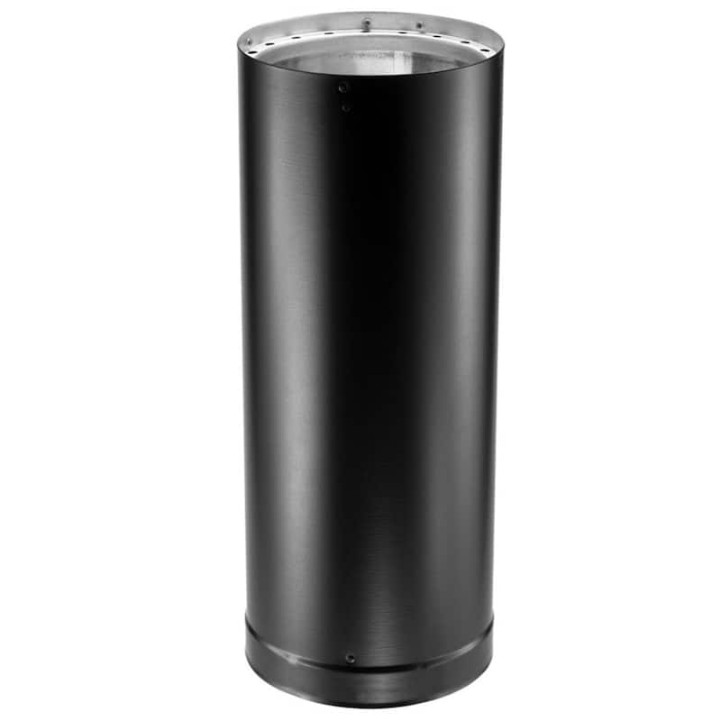 DuraVent DVL 6 x 18 Inch Galvanized Steel Double Wall Pipe Connector, Black - 4.7