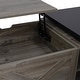 preview thumbnail 12 of 10, Farmhouse Lift Top Coffee Table With Barn Doors, Wood Rectangle Center Table, With Large Hidden Storage Space
