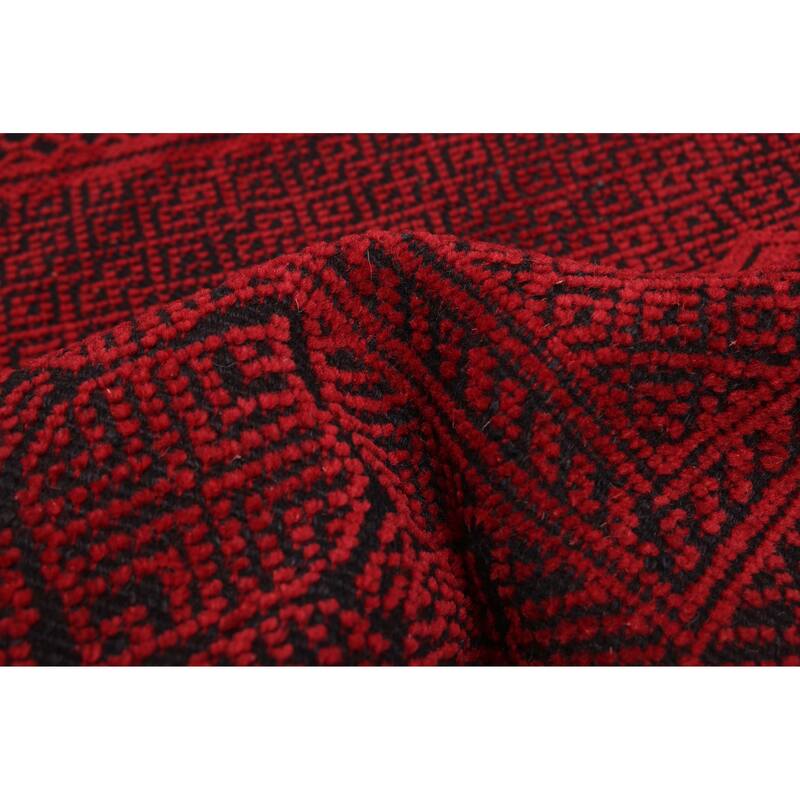 ECARPETGALLERY Hand-knotted Vibrance Red Wool Rug - 8'2 x 10'2