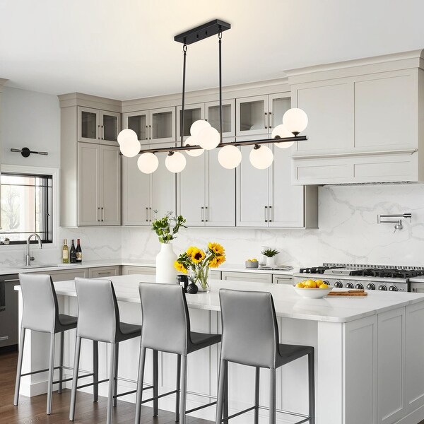 Sputnik Chandelier Kitchen Island Light Modern Linear Chandelier for Dining Room 11 Light