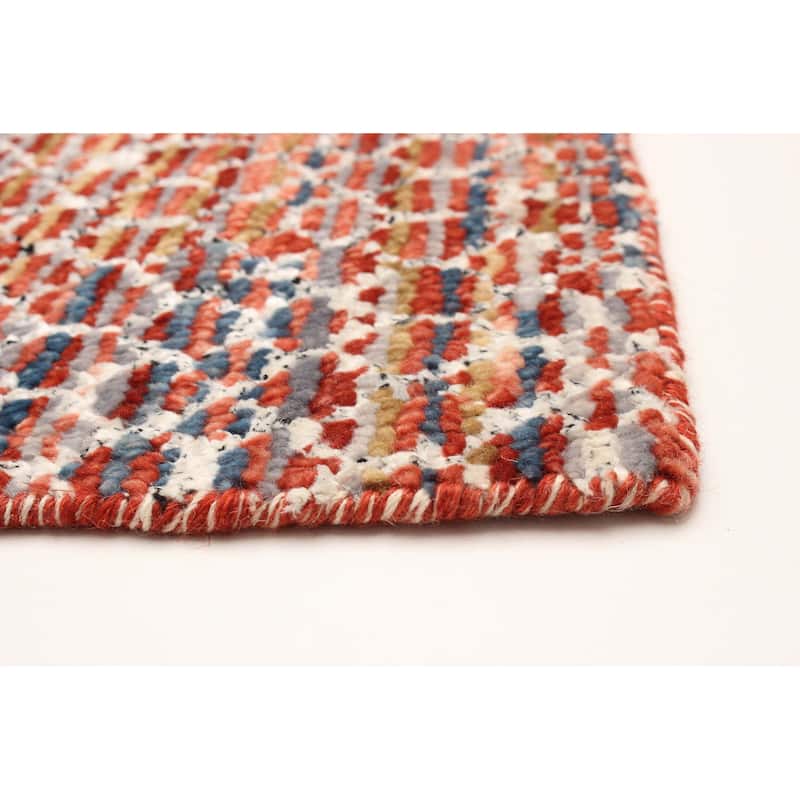 ECARPETGALLERY Hand-knotted Silk Shadow Red Silk, Wool Rug - 2' 11" x 19' 3"