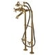 preview thumbnail 15 of 14, Kingston Brass Traditional Freestanding Tub Faucet with Supply Line and Stop Valve Antique Brass