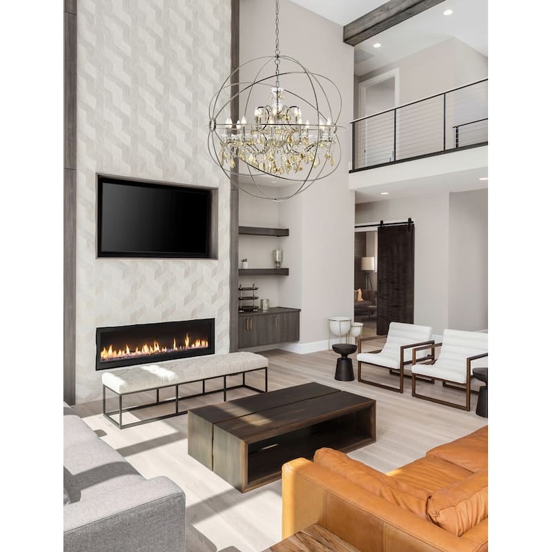 Royce Edge 18-Light Polished Nickel Chandelier