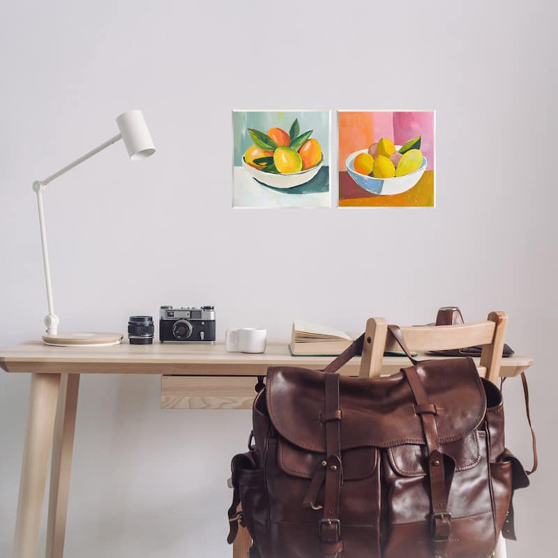 Stupell Fresh Fruits in Bowl Wall Plaque Art Design By Walker Noble (Set of 2)