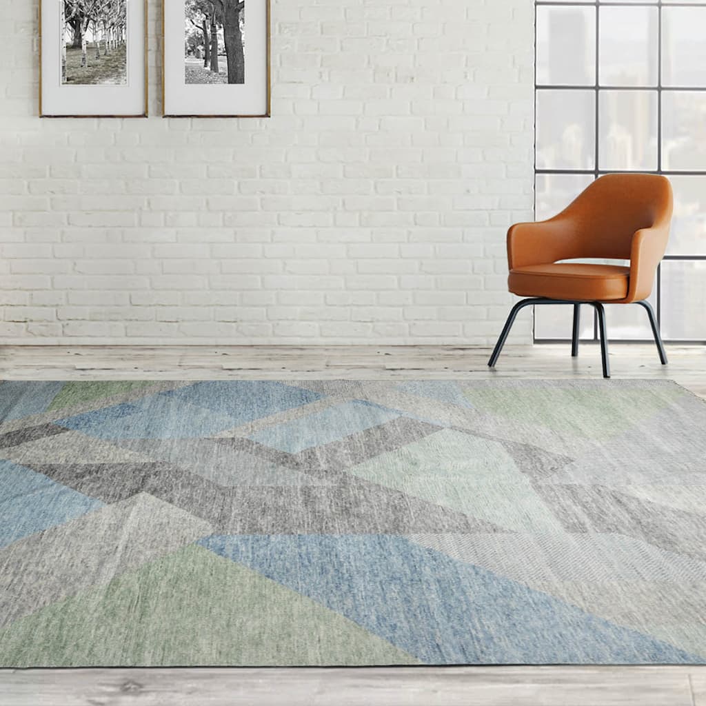 Hand Knotted Gray Tibetan Wool Modern &Contemporary Oriental Area Rug - 9' x 12'