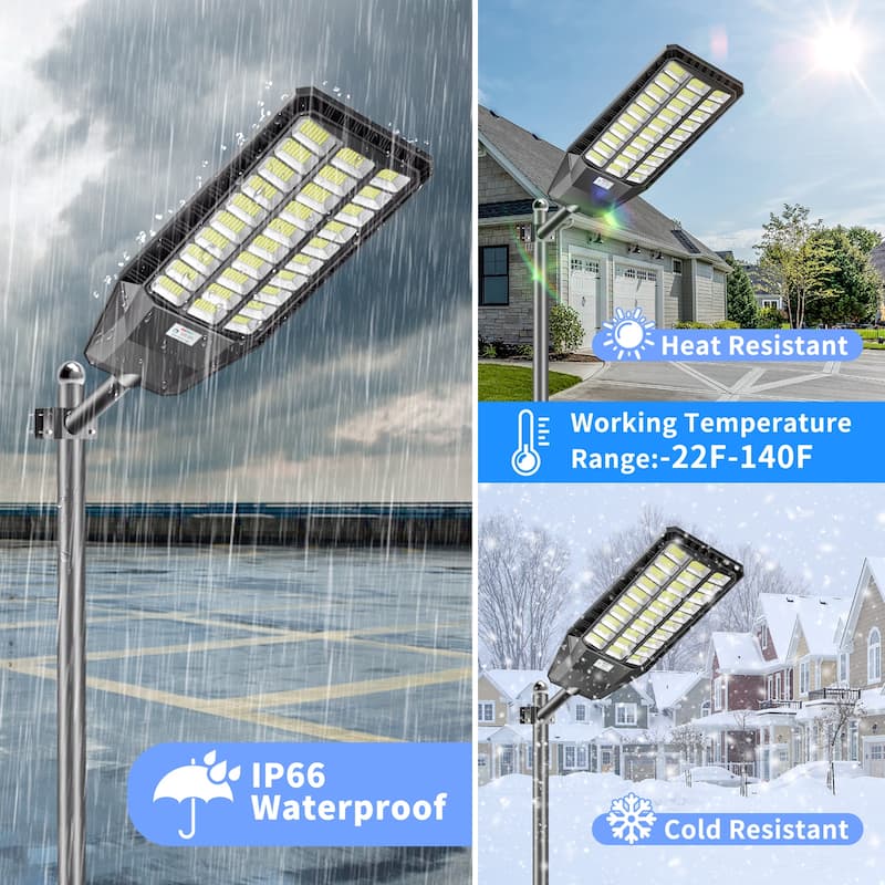 Solar Street Light 480000LM LED Solar Flood Lights Outdoor with Remote Control - 4800W