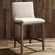 preview thumbnail 6 of 7, Uttermost Klemens Light Walnut and Neutral Linen Counter Stool