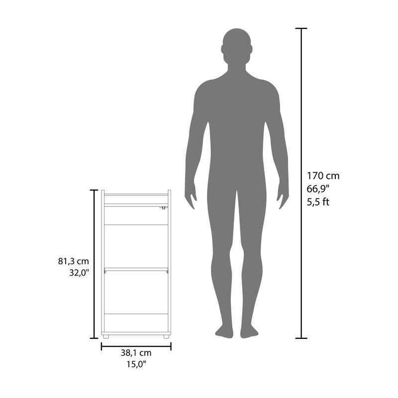 Theba Minibar Cabinet 2 Doors, Open Shelf And Compact Design, Modern Bar Storage, Black