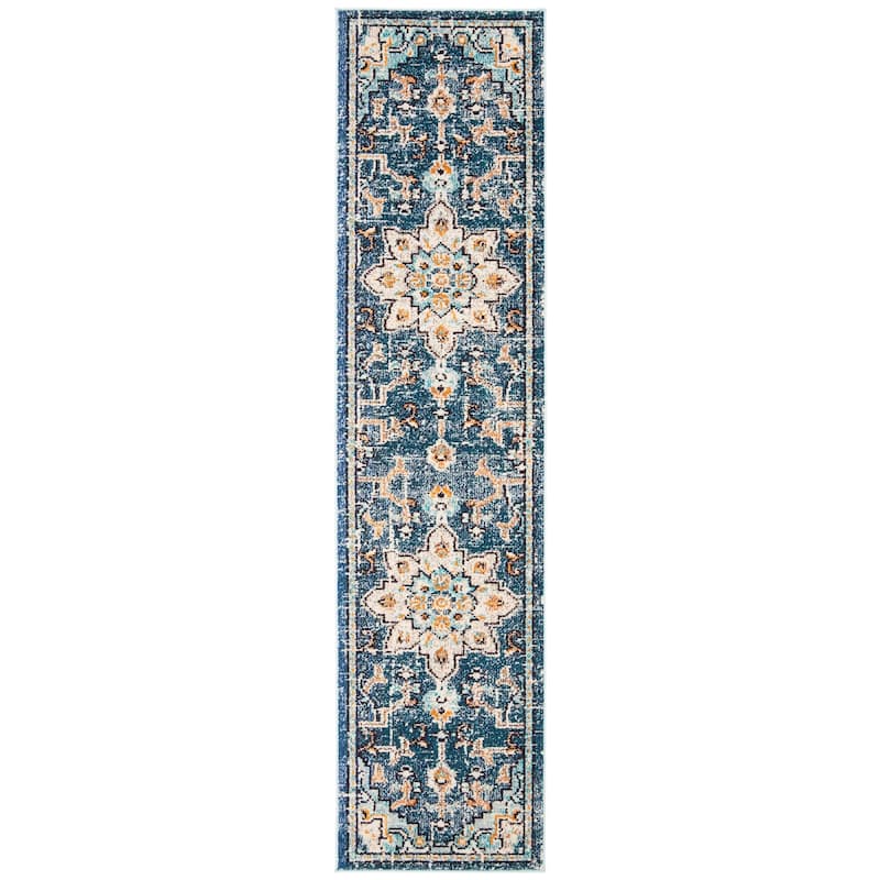 SAFAVIEH Madison Diederike Boho Medallion Distressed Rug