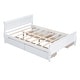 preview thumbnail 34 of 50, Full Wood Platform Bed with Drawers - Elegant Design, No Box Spring Needed