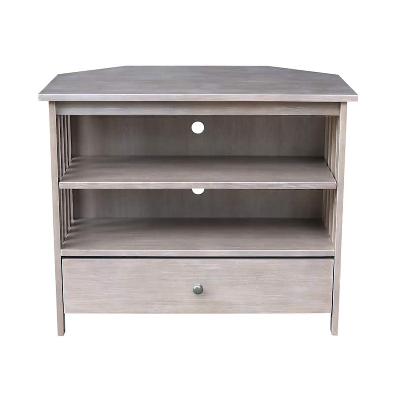Solid Hardwood Mission Corner TV Stand
