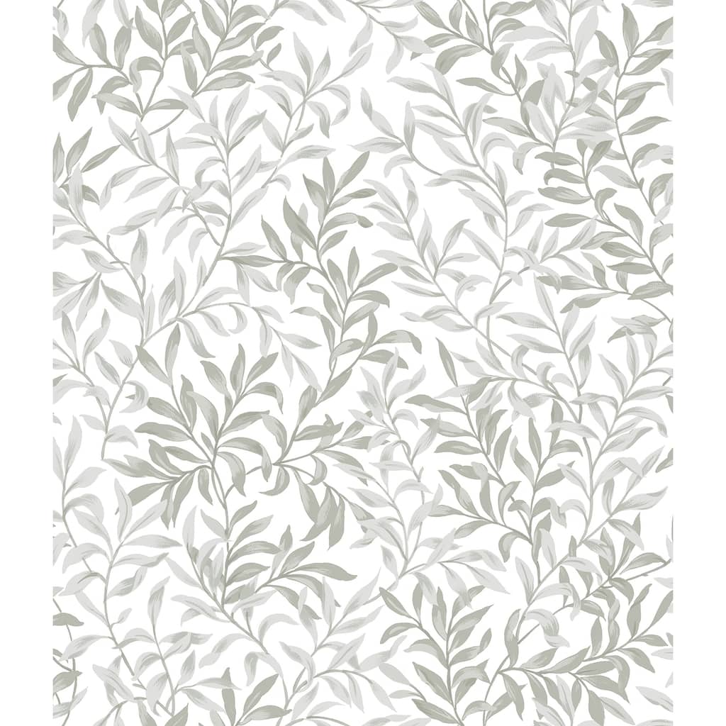 NuWallpaper Sea Salt Grey Terrace Vines Peel and Stick Wallpaper