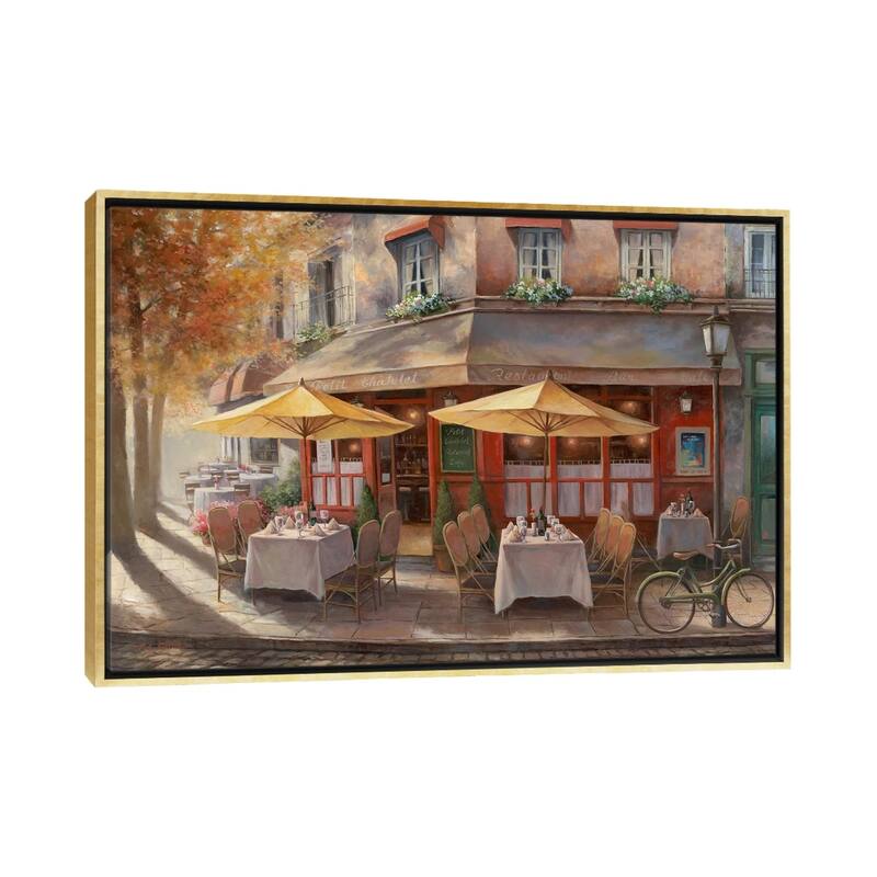 iCanvas "Le Petit Chatlet" by T.C. Chiu Framed - Gold - 26x40
