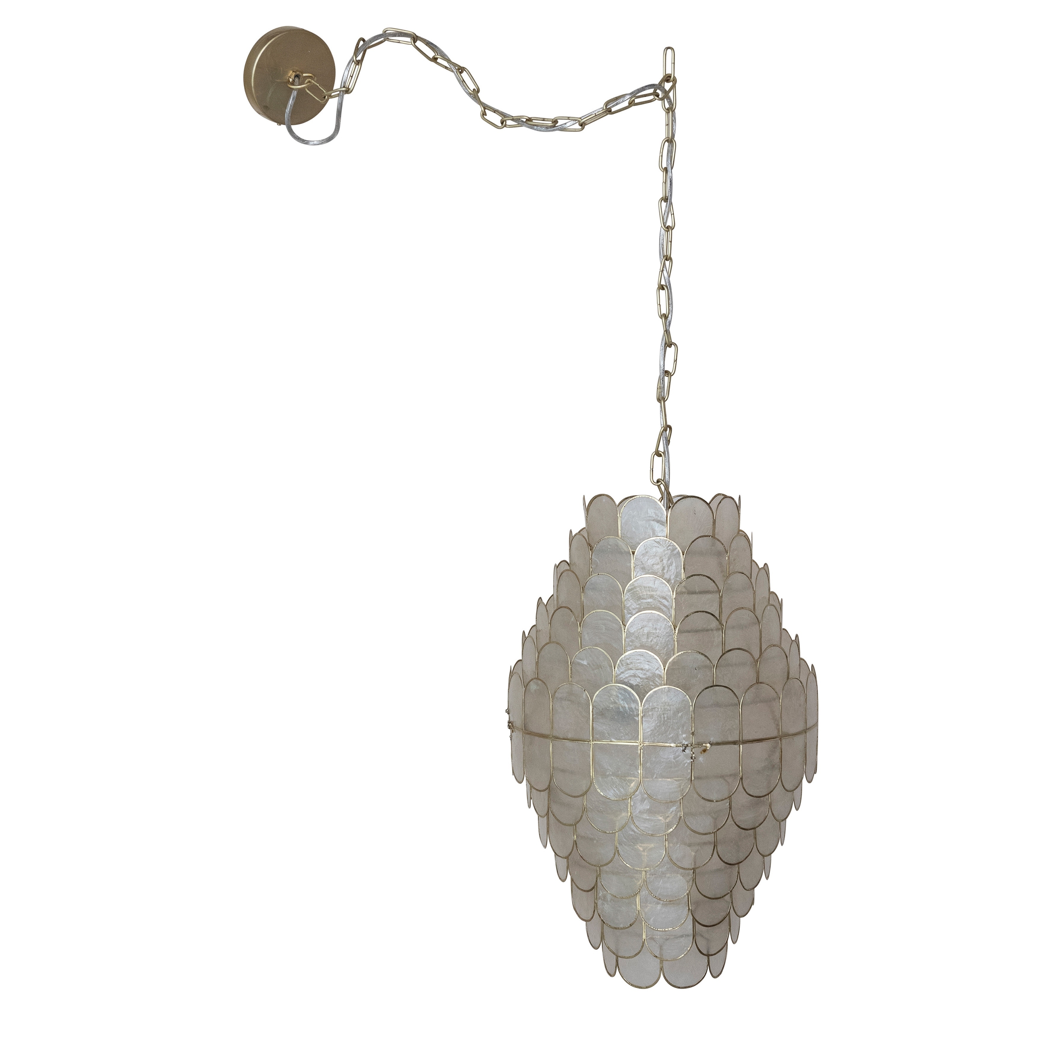 Capiz Pendant Lamp - 14.0"L x 14.0"W x 23.0"H