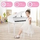 preview thumbnail 4 of 8, Gymax 30-Key Classic Baby Grand Piano Toddler Toy Wood w/ Bench &