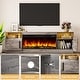 preview thumbnail 18 of 42, Bossin 70" Fireplace TV Stand with 36" Electric Fireplace, TV Stand for TVs Up to 80", 20 Colors LED Lights/Entertainment Center