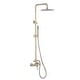 preview thumbnail 27 of 58, Outdoor 10 Inch Round Rain Shower Set with Handheld Shower (Adjustable Slider) Brushed Gold
