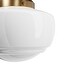 preview thumbnail 3 of 4, Hunter Saddle Creek 1 Light Contemporary Schoolhouse Flush Mount Ceiling Light - Bathroom, Hallway, Bedroom, Entry - Damp Rated!