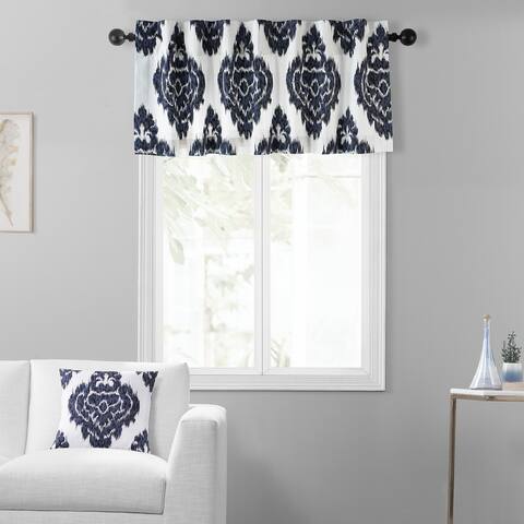 Exclusive Fabrics Ikat Printed Cotton Window Valance - 50 X 19