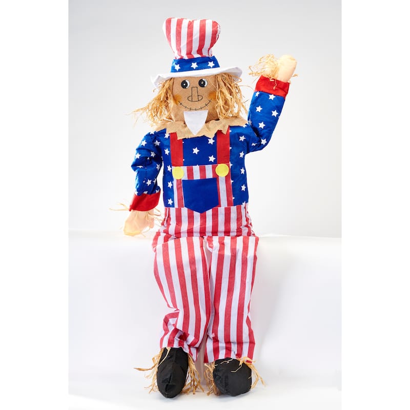 Lifesize July 4th Sitting Uncle Sam,