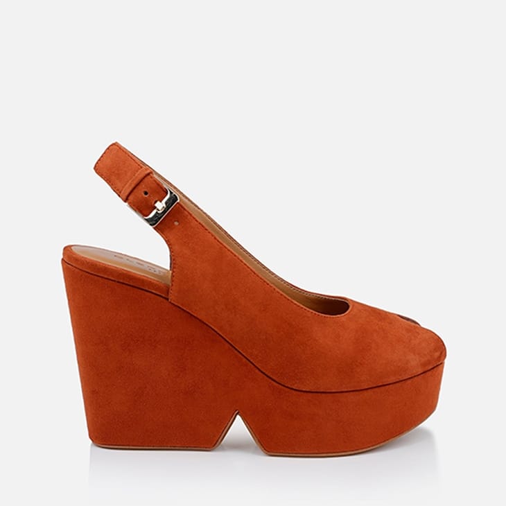Clergerie Dylan Suede Platform Wedge