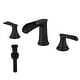 preview thumbnail 26 of 33, Double Handle Three-Hole Bath Waterfall Faucet with Drain