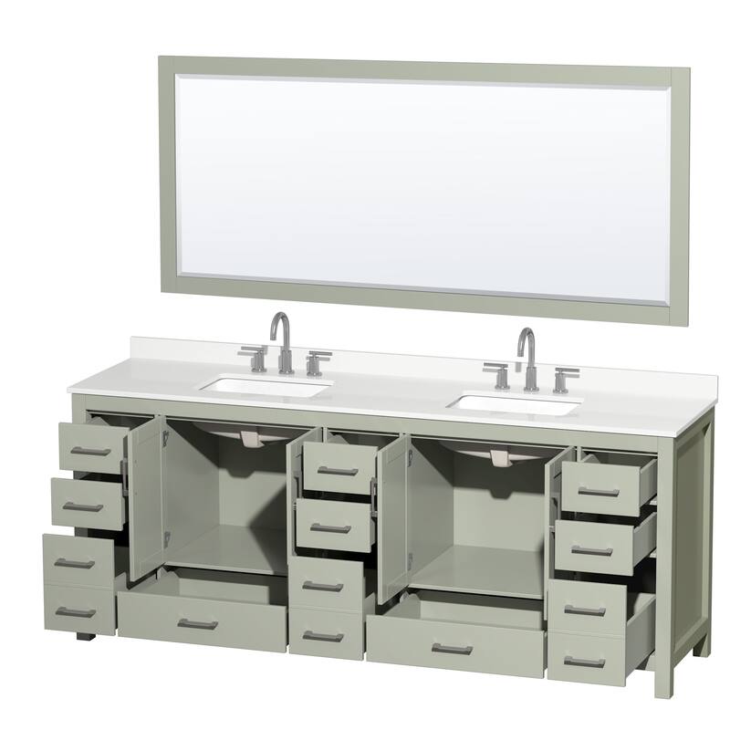 Wyndham Collection WCS141484D-QTZ-US3M70 Sheffield 84" Free Standing