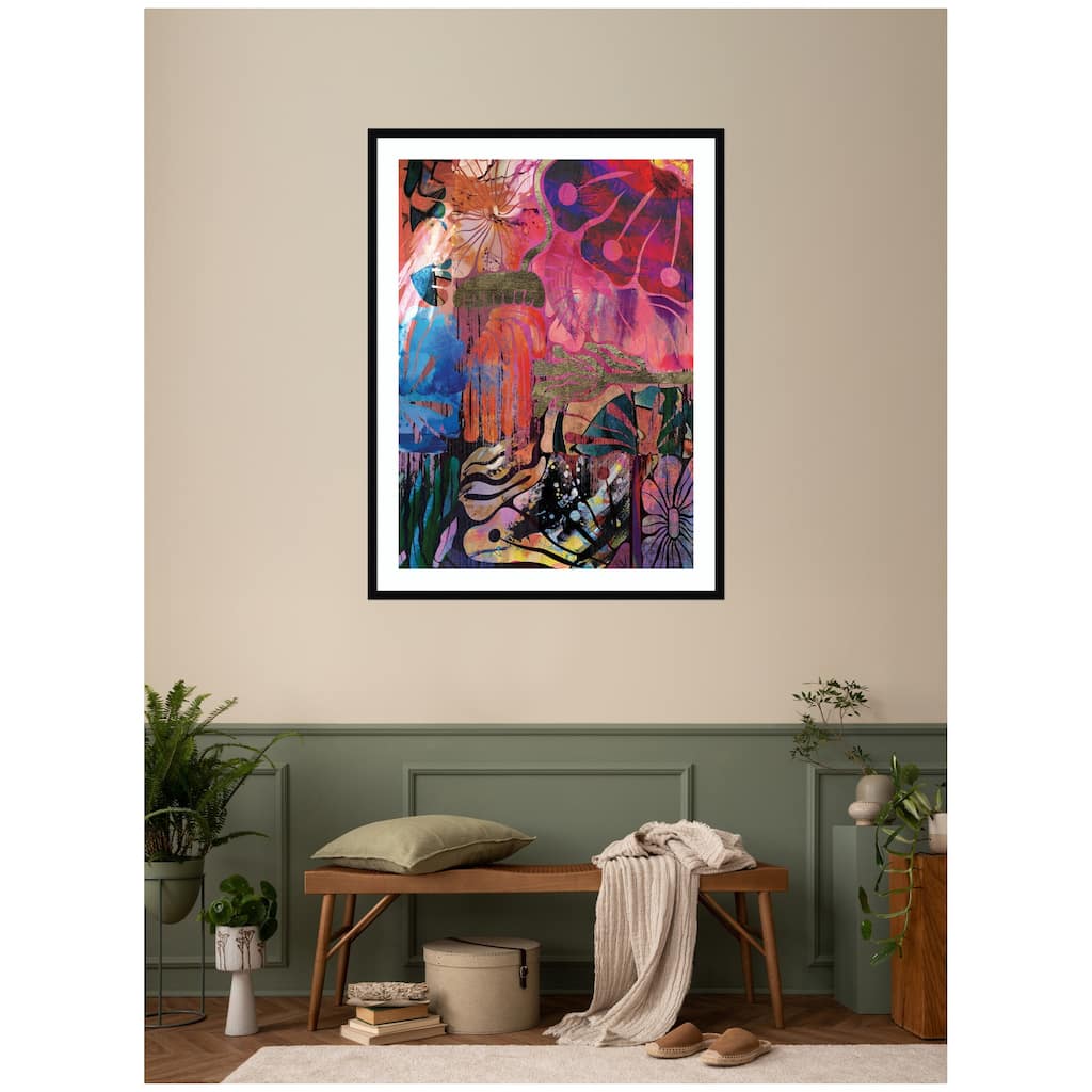 Kate and Laurel NC Abstract No. 612 by Nikki Chu Framed Wall Art Print