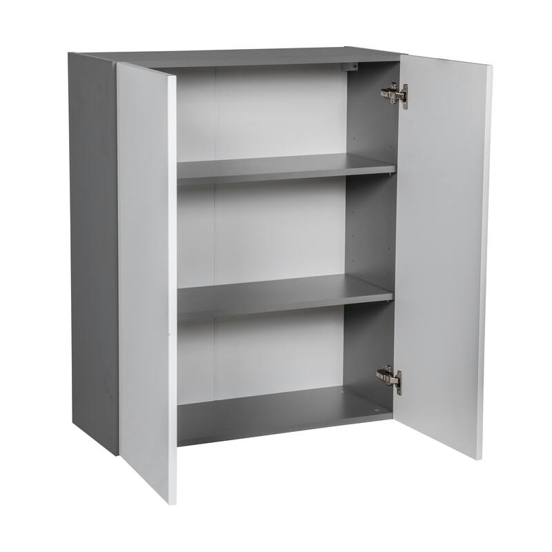 33" x 36" Wall Cabinet-Double Door-Grey - 33 x 36 x 12