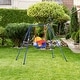 preview thumbnail 1 of 8, Outsunny Baby Swing Outdoor with Scratch and Wear Resistant Finish Toddler - Swing Set