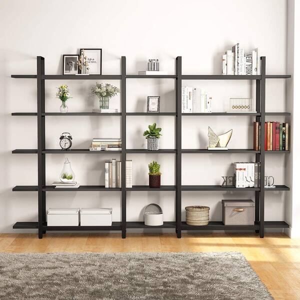 Shop Tribesigns 3 Tier 5 Tier Bookshelf Vintage Industrial Style