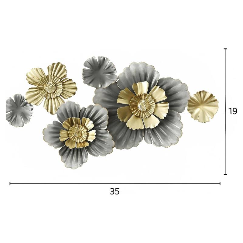 Aria Home Metal Lotus Flower Wall Decor Nature Inspired Sculpture Art
