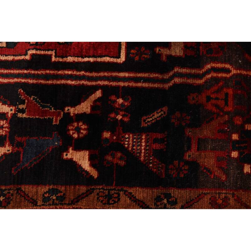 ECARPETGALLERY Hand-knotted Anadol Vintage Black, Red Wool Rug - 5'1 x 8'3