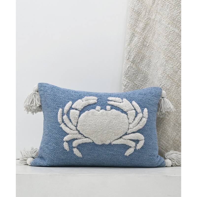 Vibhsa Baltic Table Tufted Pillow with Corner Tassels, 14" x 20"