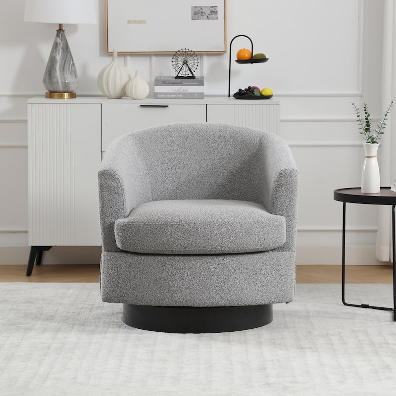 Swivel Accent Chair Armchair Upholstered Barrel Chairs