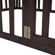 preview thumbnail 40 of 38, Safe Play Area, Full Size Wooden Floor Bed Frame with Fence and Door, Open Design Low Bed for Kids, Without Slats