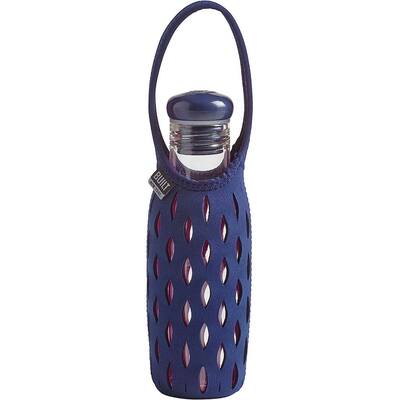 BUILT NY Glass Water Bottle with Neoprene Tote - 17 oz