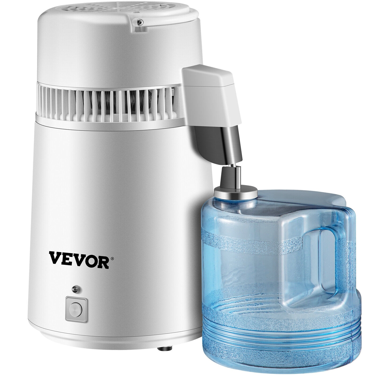 VEVOR Water Distiller 750 Watt Purifier Filter 1.1 gal. Fully Upgraded Distilling Pure Water Machine with Handle, White