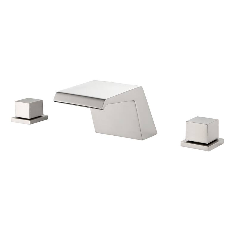 Bathroom Faucet - Widespread 8 Inch Bathroom Sink Faucet - Brushed Nickel