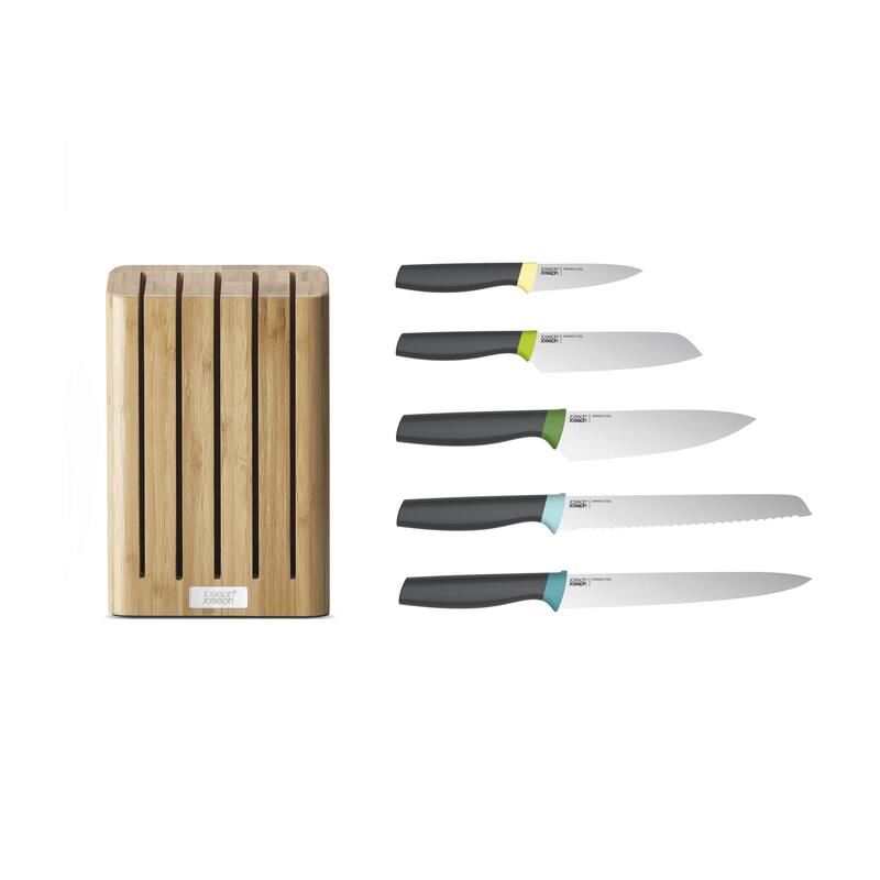 Joseph Joseph Elevate Knives 5-piece Knife Set with Bamboo Block